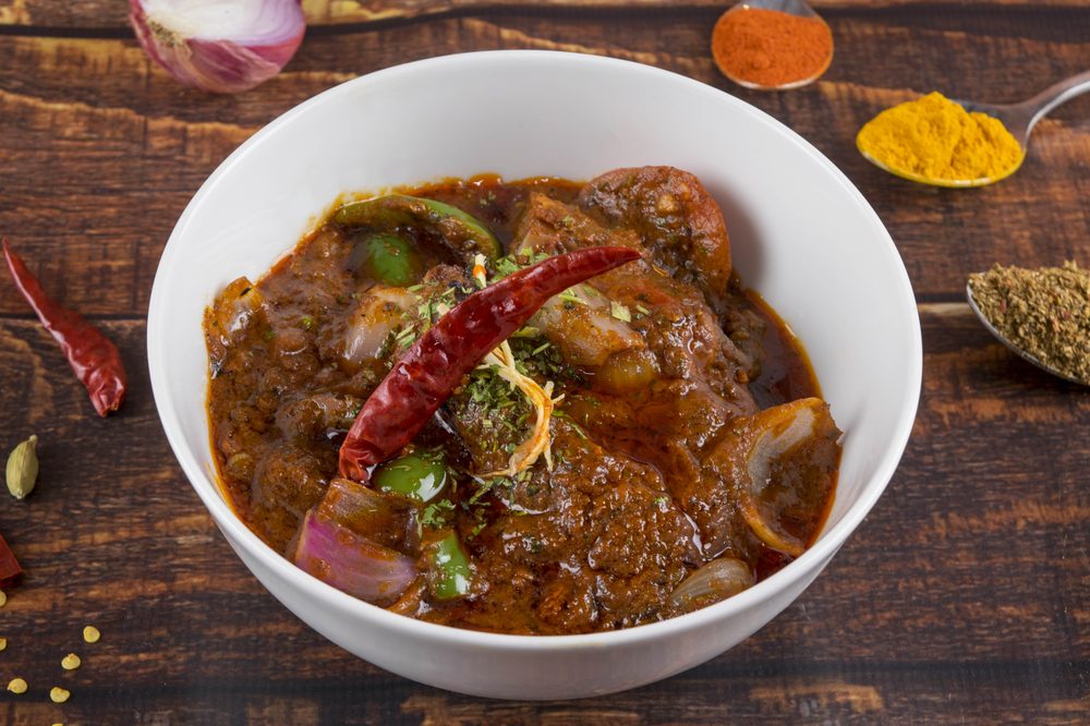 Example dish photography — kadai chicken curry